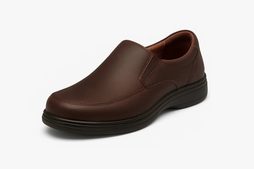 Men’s Classic Brown Slip-On Shoes – Comfortable & Stylish.